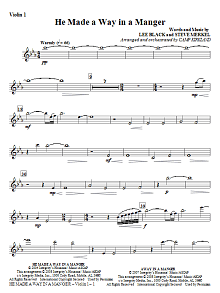 He Made A Way In A Manger - Violin 1 