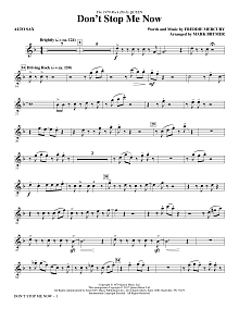 Don't Stop Me Now (arr. Mark Brymer) - Alto Sax 