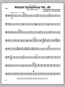 Mozart Symphony No. 40 (First Movement, K. 550) - Cello 