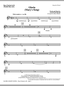Gloria (Mary's Song) - Bass Clar. (Double Bass sub.) 