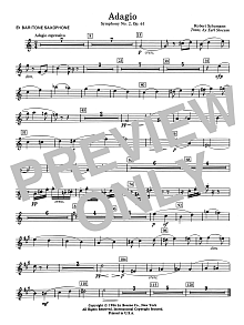 Adagio Symphony No. 2, Op. 61 - Eb Baritone Sax 