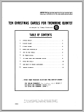 Ten Christmas Carols For Trombone Quintet - 1st Trombone