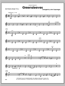 Greensleeves - Violin 3 