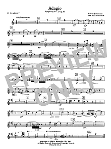 Adagio Symphony No. 2, Op. 61 - Eb Clarinet 