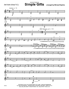 Simple Gifts - Violin 3 (Viola T.C.) 