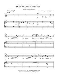 Po' Mo'ner Got a Home at Las' (D minor) 