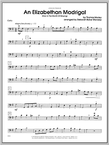 An Elizabethan Madrigal (Now Is The Month Of Maying) - Cello 