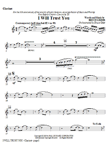 I Will Trust You - Bb Clarinet 