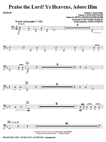 Praise The Lord! Ye Heavens, Adore Him - Timpani 