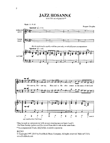 Jazz Hosanna 