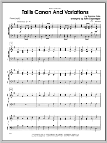Tallis Canon And Variations - Piano 