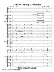 God And Country Celebration (Medley) - Full Score 