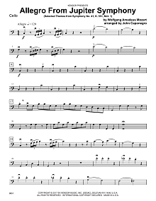 Allegro From Jupiter Symphony - Cello 