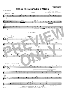 Three Renaissance Dances (From Het Derde Musyk Boexcken - 1st Bb Trumpet 