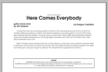 Here Comes Everybody - Guitar Chord Chart 