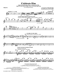 Celebrate Him (Medley) - Violin 1 
