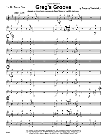 Greg's Groove - 1st Tenor Saxophone 