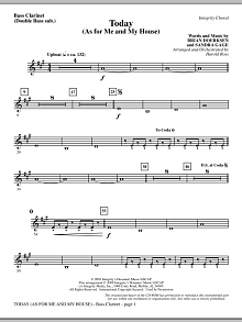 Today (As For Me And My House) - Bass Clarinet (sub. dbl bass) 