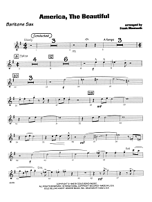 America, the Beautiful - Eb Baritone Saxophone 