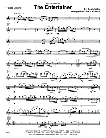 The Entertainer - 1st Bb Clarinet 
