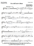 For All You've Done - Bass Clarinet (Cello sub)