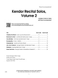 Kendor Recital Solos, Volume 2 - Piano Accompaniment