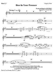 Here In Your Presence - F Horn 1,2 