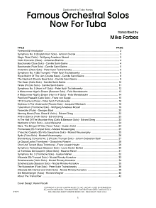 Famous Orchestral Solos Now For Tuba 