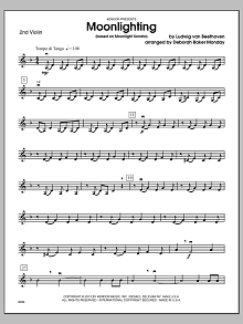 Moonlighting (based on Moonlight Sonata) - Violin 2 