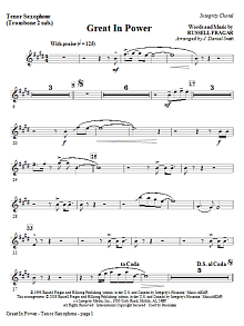 Great In Power - Tenor Sax (Trombone 2 sub) 