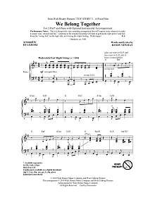 We Belong Together (from Toy Story 3) (arr. Ed Lojeski) 