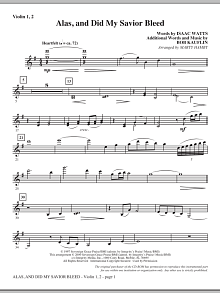 Alas, And Did My Savior Bleed - Violin I & II 