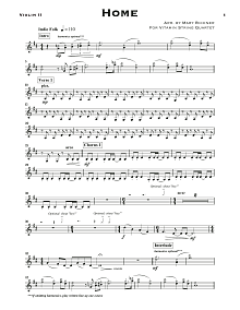 Home (arr. Mary Bichner) - Violin 2 
