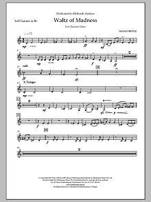 Waltz Of Madness - Bb Clarinet 3 