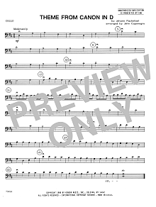 Theme From Canon In D - Cello 