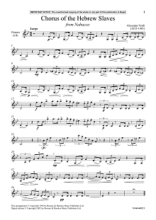 Chorus Of The Hebrew Slaves (from Nabucco) 