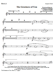 The Greatness Of You - F Horn 1,2 
