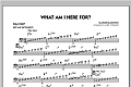 What Am I Here For? - Bass Clef Solo Sheet