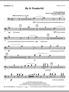 He Is Wonderful - Trombone 1 & 2 