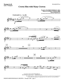 Crown Him with Many Crowns - Trumpet in Bb (alt. C Tpt.) 