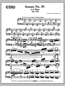 Sonata No. 30 In E Major, Op. 109 