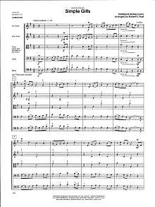 Simple Gifts - Full Score 