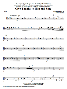 Give Thanks To Him And Sing - Viola 