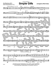 Simple Gifts - 2nd Baritone B.C. 