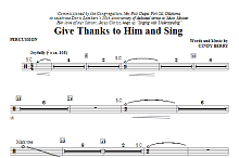 Give Thanks To Him And Sing - Percussion 
