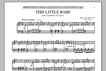 A Ceremony Of Carols, Op. 28, This Little Babe 