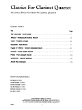 Classics For Clarinet Quartet -  3rd Bb Clarinet