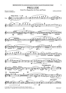 Prelude (from Five Bagatelles For Flute And Piano) 