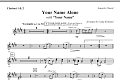 Your Name Alone (with Your Name) - Clarinet 1 & 2