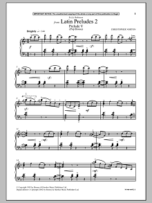 Prelude V (Pop Bossa) (from Latin Preludes 2) 